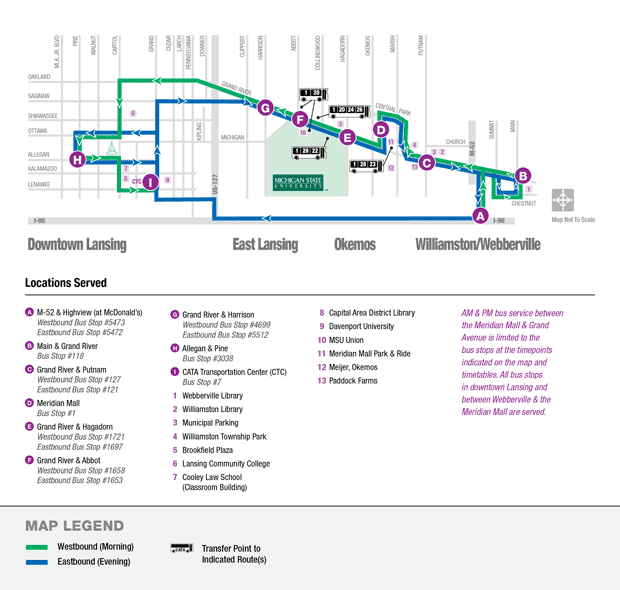 williamston limited route map