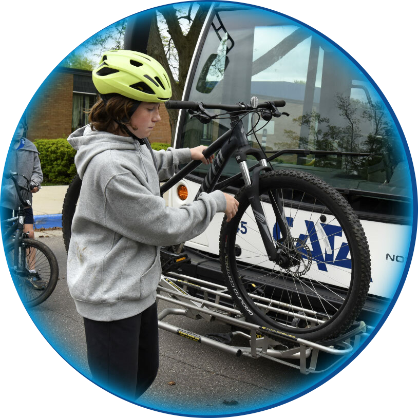Loading bike onto cata bus
